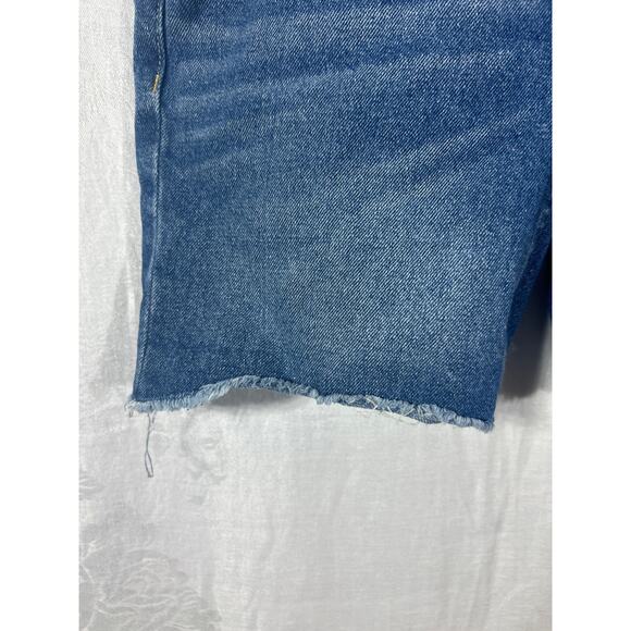 Levis Denim Shortall 7 Reg Kids Blue Jean Shorts Overalls Bib - Picture 2 of 10